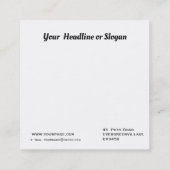 CARTE DE VISITE CARRÉ BULLDOG DE BOSTON TERRIER (Dos)