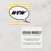 Carte De Visite Carré Bulle de discussion / Motif de point (Devant / Derrière)