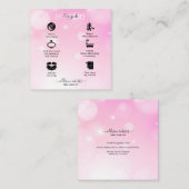 Carte De Visite Carré Bus Carré moderne Pink Girly Gradient Bijoux (Devant / Derrière)
