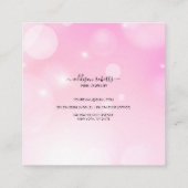 Carte De Visite Carré Bus Carré moderne Pink Girly Gradient Bijoux (Dos)