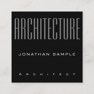 Carte De Visite Carré Business Architect Élégant Modèle professionnel