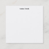Carte De Visite Carré Business Cards design style  (Dos)
