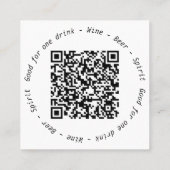 Carte De Visite Carré Business Event QR Code Champagne Dragne Voucher (Dos)