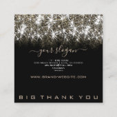 Carte De Visite Carré Business Ouverture Golden Parties scintillant Prof (Dos)