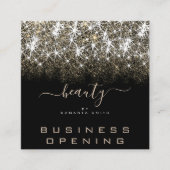 Carte De Visite Carré Business Ouverture Golden Parties scintillant Prof (Devant)