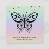 Carte De Visite Carré *~* Butterfly Moth Magic Boho Universe Rainbow (Devant)