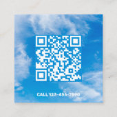 Carte De Visite Carré 🌙 cache de fenêtre QR personnalisé (Dos)