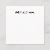 Carte De Visite Carré Cadeau de l'agent immobilier Boho personnalisé (Dos)