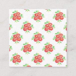 Carte De Visite Carré Cadeau de nouvelle maison oreiller floral violet