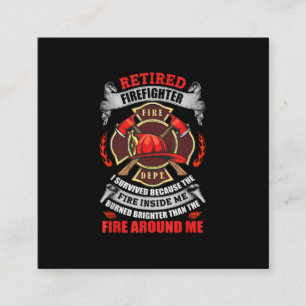 Carte De Visite Carré Cadeaux De Retraite Des Pompiers Pour Hommes 2021