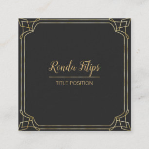 Carte De Visite Carré Cadre Art déco