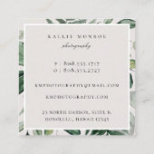 Carte De Visite Carré Cadre élégant de la forêt (Dos)