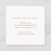 Carte De Visite Carré Cadre fleur sauvage Queen Bee (Dos)