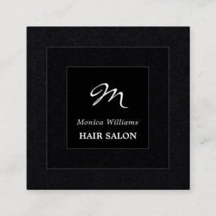 Carte De Visite Carré Cadre moderne élégant foncé