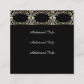 Carte De Visite Carré Cadre Or Orné (Dos)