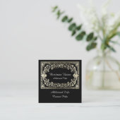 Carte De Visite Carré Cadre Or Orné (Debout devant)