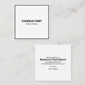 Carte De Visite Carré Cadre simple propre classique (Devant / Derrière)