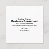 Carte De Visite Carré Cadre simple propre classique (Dos)