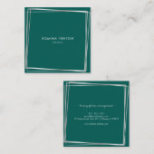 Carte De Visite Carré Cadres argentés Abstraits Moderne Professionnel (Devant / Derrière)