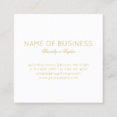 Carte De Visite Carré Cadres d'or (Dos)