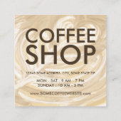 Carte De Visite Carré café coeur (Dos)