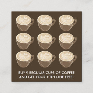 Carte De Visite Carré café coeur