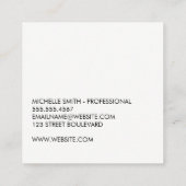 Carte De Visite Carré Café / Fèves de café (Dos)