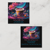 Carte De Visite Carré Café Garden Galaxy (Devant / Derrière)