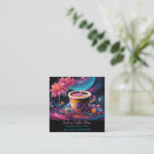 Carte De Visite Carré Café Garden Galaxy (Debout devant)