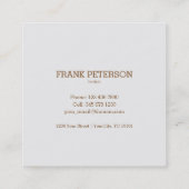 Carte De Visite Carré Café-restaurant - tache de café (Dos)