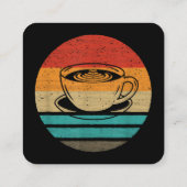 Carte De Visite Carré Café Retro Style Vintage (Dos)