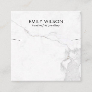 CARTE DE VISITE CARRÉ CALACATTA MARBRE TEXTURE COULEUR BRACELET AFFICHAG