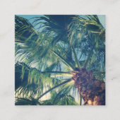 Carte De Visite Carré California Beach Palm Frances (Devant)