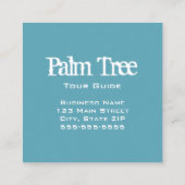 Carte De Visite Carré California Beach Palm Frances (Dos)