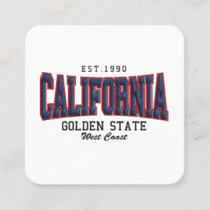 Carte De Visite Carré Californie 3D