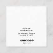 Carte De Visite Carré Calligraphie Art Anneau Titulaire Carré Carte de v (Dos)