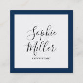 Carte De Visite Carré Calligraphie couleur frontière modifiable Médias s (Devant)