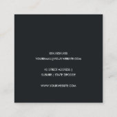 Carte De Visite Carré CALLIGRAPHIE DE LA GRÈVE NOIRE D'OR rose (Dos)