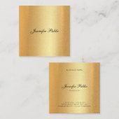 Carte De Visite Carré Calligraphie élégante de manuscrit de main de (Devant / Derrière)