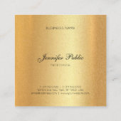 Carte De Visite Carré Calligraphie élégante de manuscrit de main de (Dos)