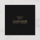 Carte De Visite Carré Calligraphie florale sophistiquée ID933 (Dos)