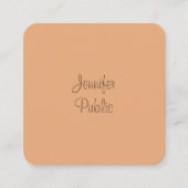 Carte De Visite Carré Calligraphie Script Nom Modèle Moderne Élégant (Devant)