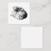 Carte De Visite Carré Calm First Impression, Soft Curve (Devant / Derrière)