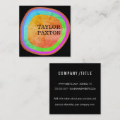 Carte De Visite Carré Calques de formes artistiques (Devant / Derrière)