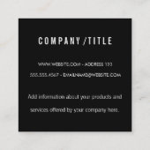 Carte De Visite Carré Calques de formes artistiques (Dos)