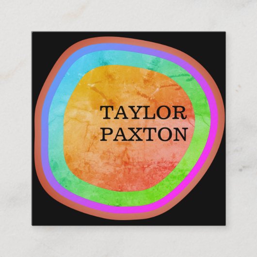 Carte De Visite Carré Calques de formes artistiques (Devant)