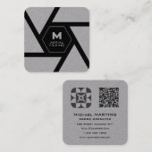 Carte De Visite Carré Camera lens gray drone (Devant / Derrière)