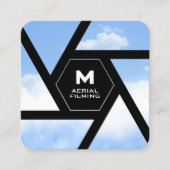 Carte De Visite Carré Camera lens sky drone (Devant)