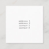 Carte De Visite Carré caméra sur pierre de marbre rose (Dos)