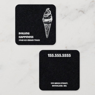 Carte De Visite Carré Camion à glace Premium